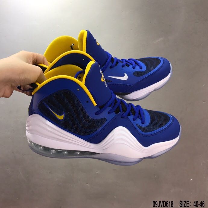 2020 Nike Penny 5 Blue Yellow White - Click Image to Close